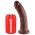 King Cock 8 dildo (20cm) - rjava