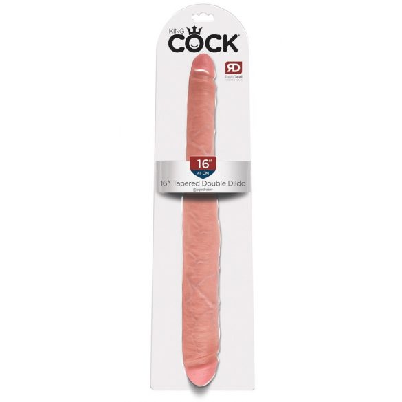 King Cock 16 Tapered - realistični dvojni dildo (41 cm) - naravni 