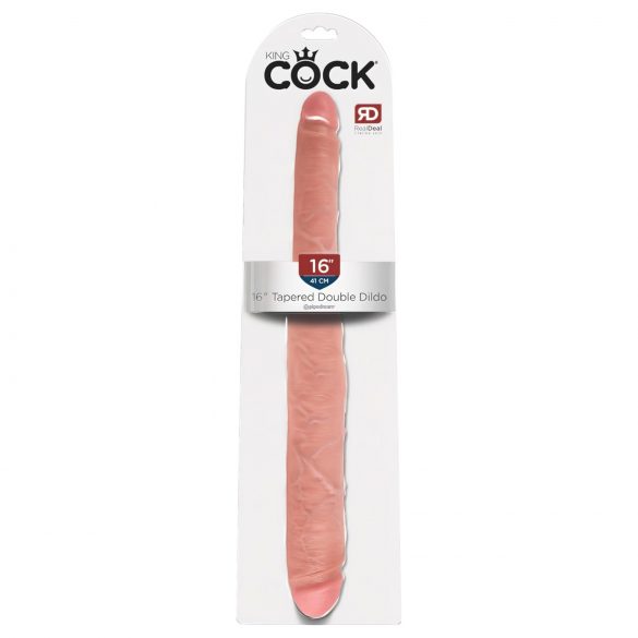 King Cock 16 Tapered - realistični dvojni dildo (41 cm) - naraven