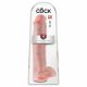 King Cock 15 - prisesek dildó s testisi (38 cm) - naraven