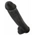 King Cock 15 - prisesalni dildo z mošnjo (38 cm) - črna