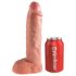 King Cock Strap-on 10 - votli dildo s pasovi za pripenjanje (25 cm) 