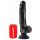 King Cock 9 - gibljiv vibrator z nogami (26 cm) - črn 