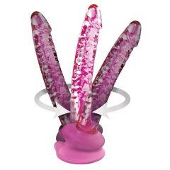 Icicles No. 86 - Stekleni dildo za penis (roza)