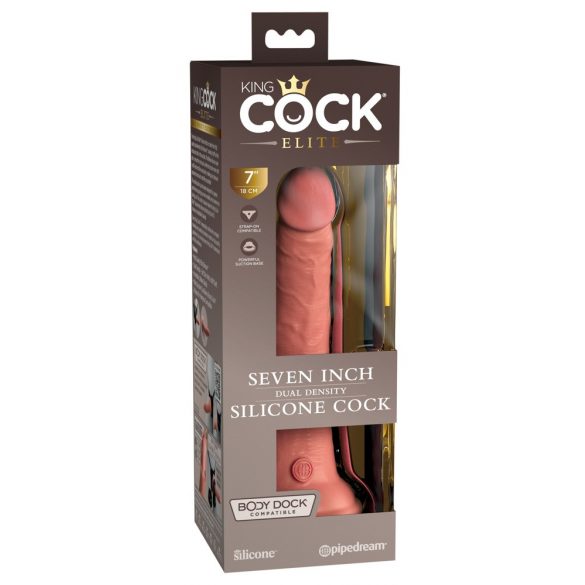 King Cock Elite 7- pripenjalni, realistični dildo (18 cm) - naravni 