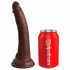 King Cock Elite 7- pripenjalni, realistični dildo (18 cm) - rjav 