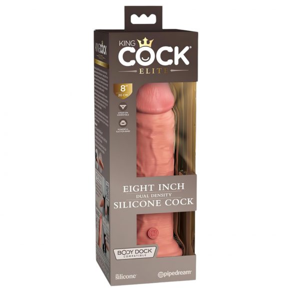 King Cock Elite 8 - pripenjalni, realistični dildo (20 cm) - naravni 