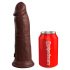 King Cock Elite 8 - pripenjalni, realistični dildo (20 cm) - rjav 