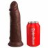 King Cock Elite 8 - pripenjalni, realistični dildo (20 cm) - rjav 