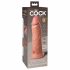 King Cock Elite 8 - vibrator s prijemalom, realističen (20 cm) - naravni 