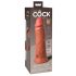 King Cock Elite 8 - pripenjalni, realistični dildo (20 cm) - temno naraven 