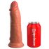 King Cock Elite 8 - pripenjalni, realistični dildo (20 cm) - temno naraven 