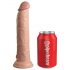 King Cock Elite 9 - sesalni vibracijski dildo 23cm - naravno