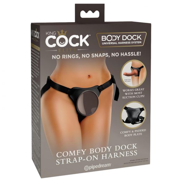 King Cock Elite Comfy Body Dock - Priložljivo dno (rjava) 