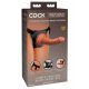 King Cock Elite Comfy - strap-on dildo s pasovi (temno naraven) 