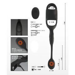 Rebel - Obroček za penis in moda z vibratorjem (črn)