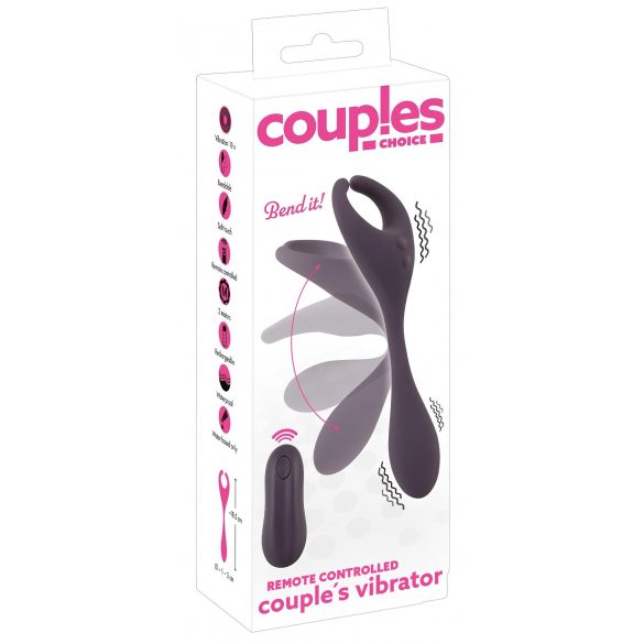 Couples Choice - vibrator z dvojnim motorjem z radijskim upravljanjem (vijolična) 