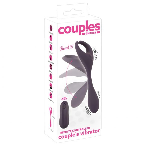 Couples Choice - vibrator z dvojnim motorjem z radijskim upravljanjem (vijolična) 