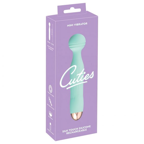 Cuties Mini Wand - masažni vibrator, vodoodporen, z možnostjo polnjenja (zelen) 