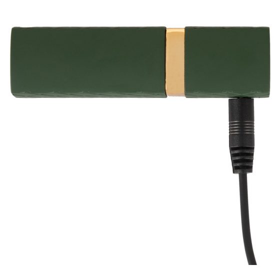 Emerald Love - vodoodporni vibrator za šminko, ki ga je mogoče ponovno napolniti (zeleno-rumena)