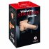 You2Toys Strap-on - brezžični, votli vibrator z naramnicami (naravni) 