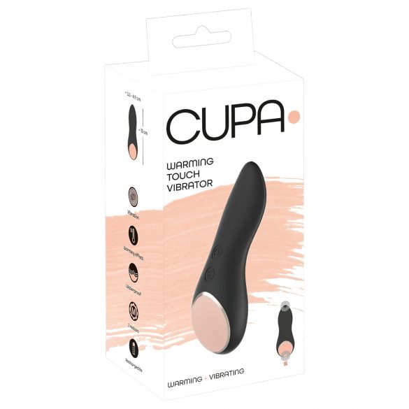 You2Toys CUPA - brezžični klitoralni vibrator z grelnikom (črn) 