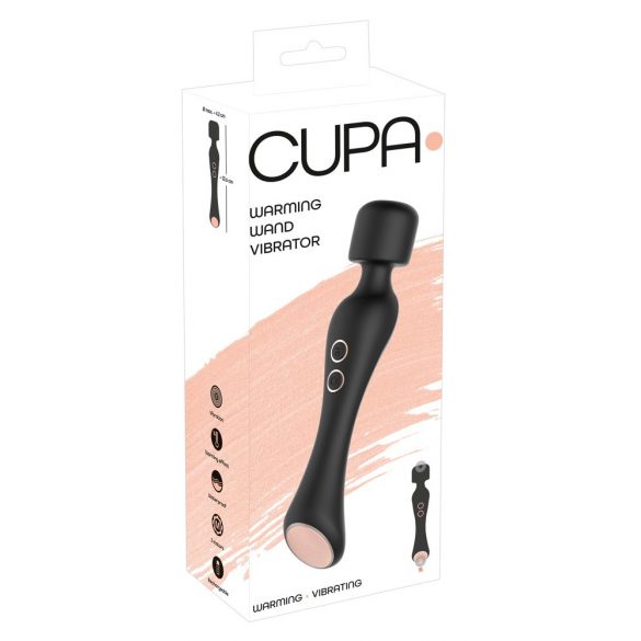 You2Toys CUPA Wand - polnilni masažni vibrator 2v1 (črn) 