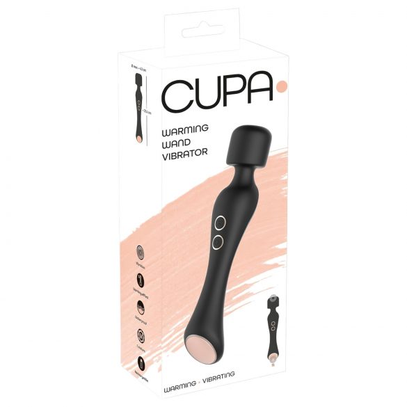 You2Toys CUPA Wand - polnilni masažni vibrator 2v1 (črn) 