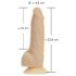 Naked Addiction Rotating 7 - brezžični vrtljivi vibrator (18 cm) - naravni 