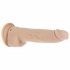 Naked Addiction Thrusting 9 - brezžični, radijsko vodeni vibrator za potiskanje - naravni (23cm) 