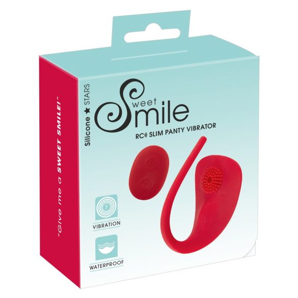 SMILE Slim Panty - radijski klitorisni vibrator z možnostjo polnjenja (rdeča) 