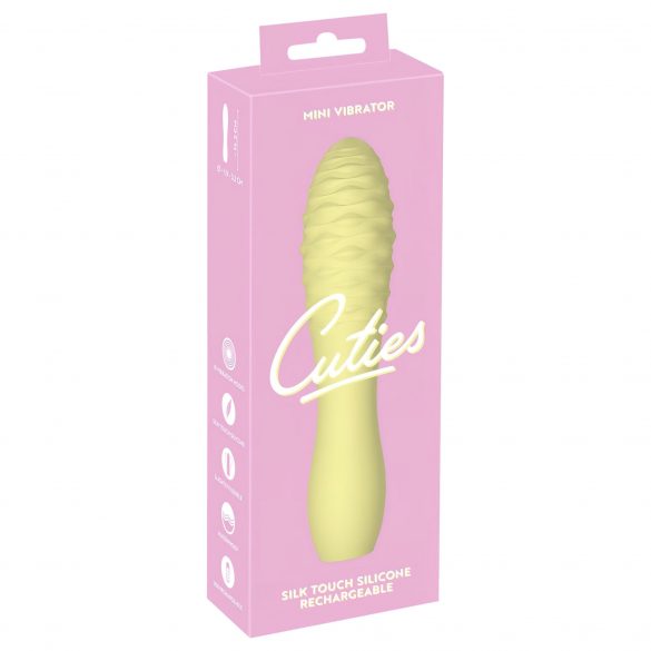 Cuties Mini 3 - Vodoodporen vibrator z zvočnim signalom, ki ga je mogoče polniti (rumen) 