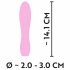 Cuties Mini 3 - Vodoodporen vibrator z rebri (roza) 