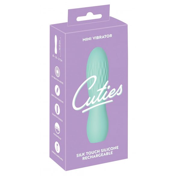 Cuties Mini 3 - Vodoodporen geometrijski vibrator z možnostjo polnjenja (zelen) 