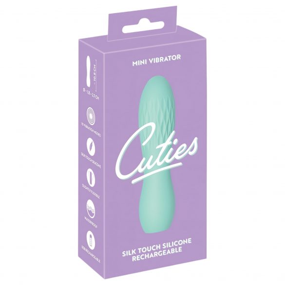 Cuties Mini 3 - Vodoodporen geometrijski vibrator z možnostjo polnjenja (zelen) 