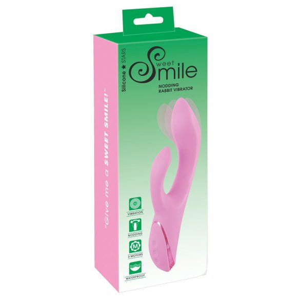 SMILE Nodding - brezžični, vibrator z nihajočo paličico (roza) 