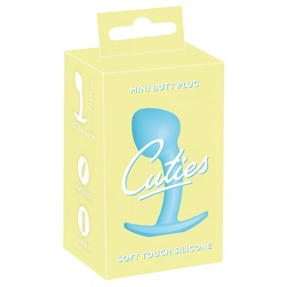 Cuties Mini Butt Plug - silikonski analni dildo - modri (2,6 cm) 