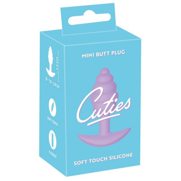 Cuties Mini Butt Plug - silikonski analni dildo - vijoličen (2,8 cm) 