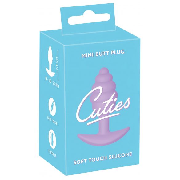 Cuties Mini Butt Plug - silikonski analni dildo - vijoličen (2,8 cm) 