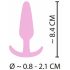 Cuties Mini Butt Plug - silikonski analni dildo - roza (2,1cm) 