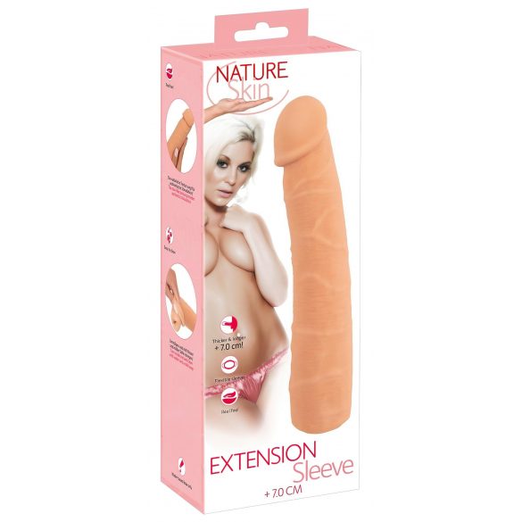 Nature Skin - podaljšek in odebelitev za penis (24 cm)