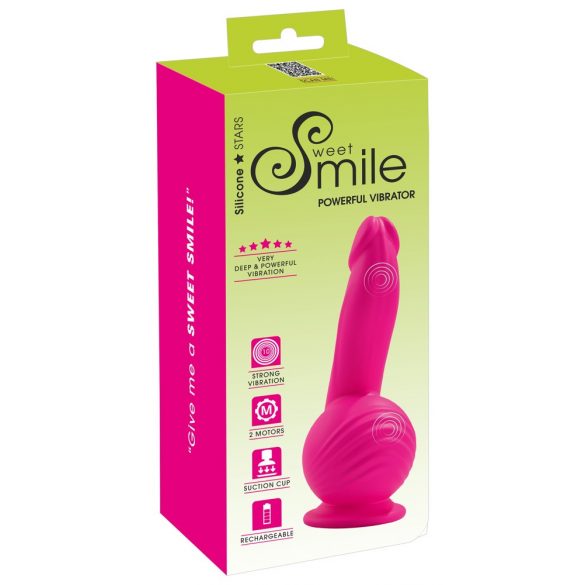 SMILE Powerful - vibrator z dvema motorjema za polnjenje (roza) 