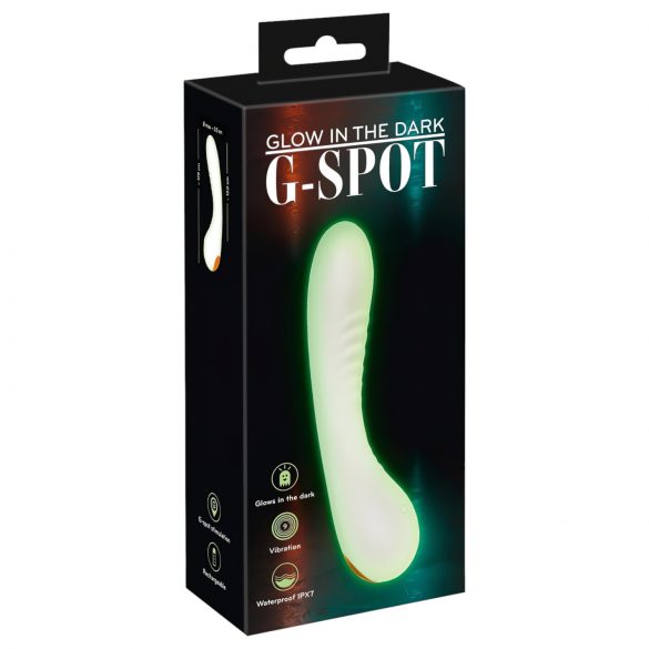 You2Toys Sveti v temi - fluorescenčni vibrator za točko G (bela) 