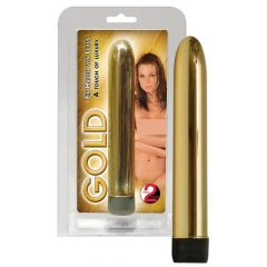 You2Toys - Kovinski vibrator z bleščicami - zlata barva