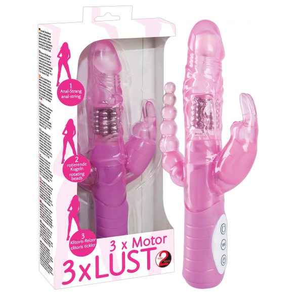 You2Toys - 3-palčni vibrator - roza 