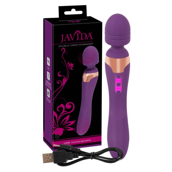 Javida Double - masažni vibrator (vijolična)
