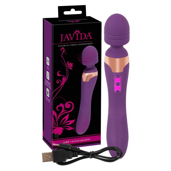 Javida Double - masažni vibrator (vijolična) 