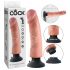 King Cock 9 fleksibilni vibrator z objemko (23 cm) - naravni 