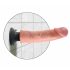 King Cock 9 fleksibilni vibrator z objemko (23 cm) - naravni 