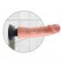 King Cock 9 fleksibilni vibrator z objemko (23 cm) - naravni 